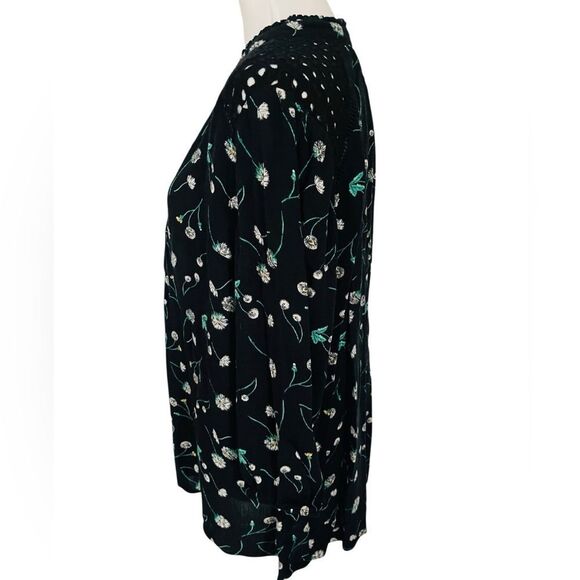 TORRID Crinkle Gauze Button-Front Floral Top size 00/ M-L/10 - Picture 10 of 13